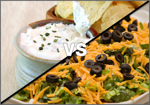 Which Is Worse: French Onion Dip or 7-Layer Dip?