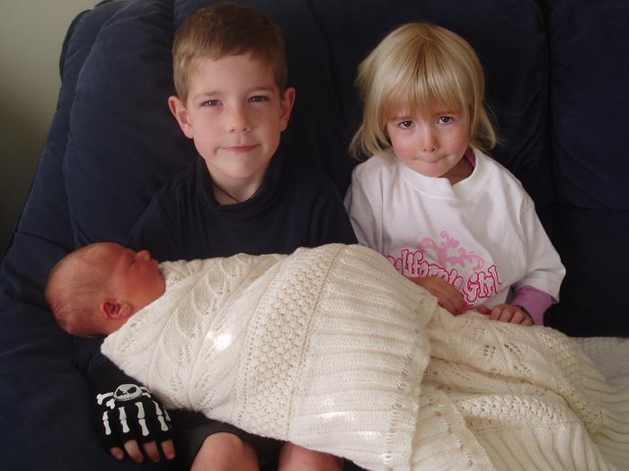 Lincoln with his older brother and sister