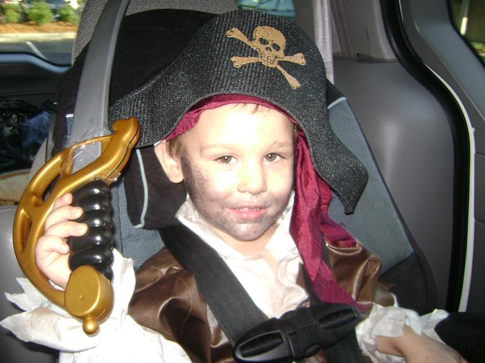 Daddy even gave him a pirate beard haha