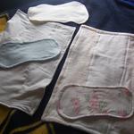 Prefold diapers and liners I sew