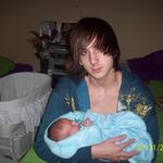 my son josh with his baby cousin