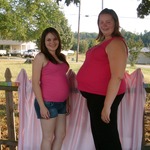Me and my BFF since 2nd grade. She is 6 months and I am 38 weeks