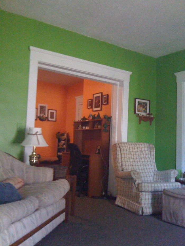 My brightly painted house....white reminded me of sterile hospital I like the color : )