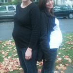 My sister in law Katie and me (both 20 weeks). I'm the short one =)