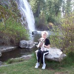 Me and my Dog at the waterfall 2010