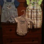 The outfits we bought Brody... Happy now that I know I'm having a boy :)))