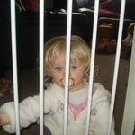 Gidge...behind bars!!