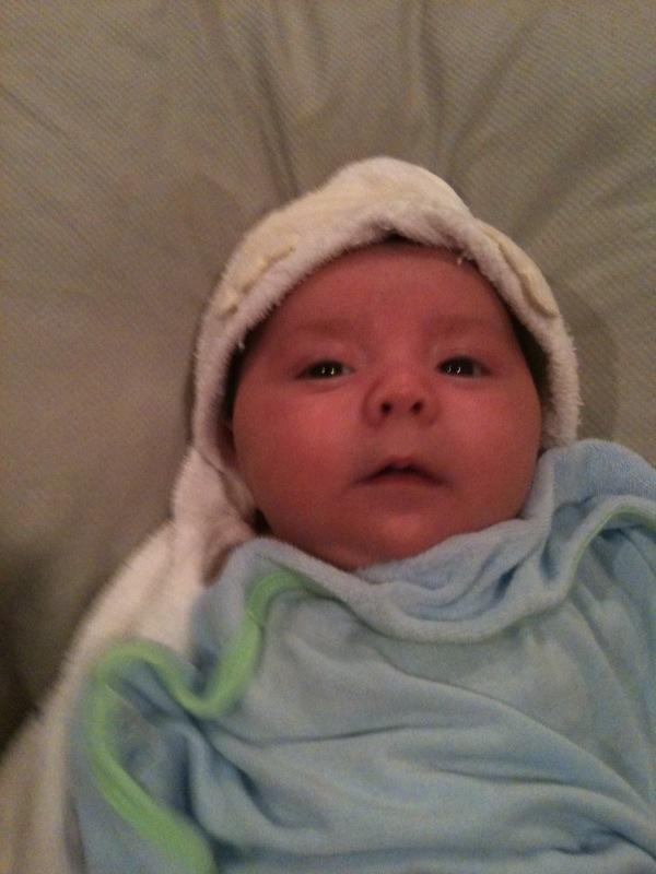 My Sweet Joseph after his bath  10-16-11