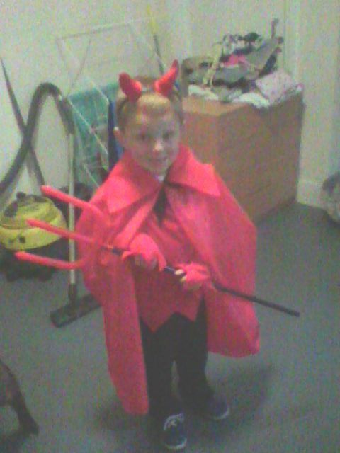 my son in his Halloween costume