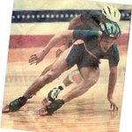 Mid-1990's, going full smoke on the bell lap of the 500 meter US National Inline Championships.