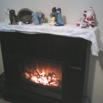 On the mantel with santa