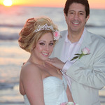 Me and Rick(my husband) on the beach with the beautiful sunset