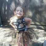 Her new saints tutu and top ( sold alot of these this year )
