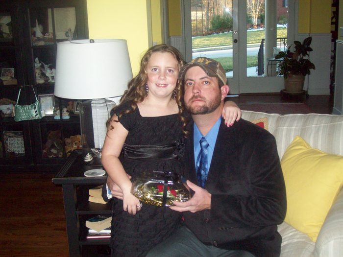 me and my dad getting ready for father daughter dance
