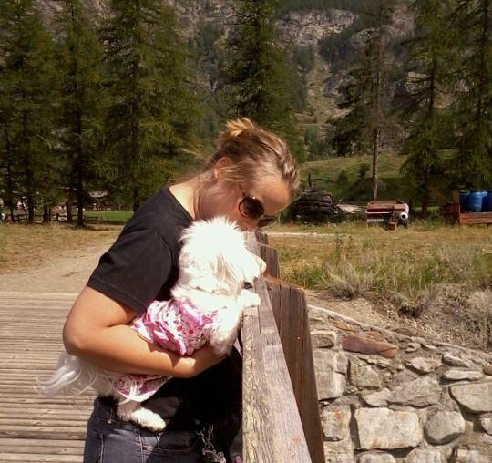 Ellie and I, checking out a mountain river.