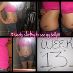 MY BELLY PICTURES AT 13 WEEKS  LOVE TO SEE MY PREGNANT PICTURES