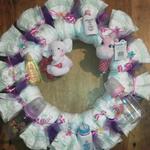 Baby Girls Diaper Wreath!  I LOVE making these too!! :D 