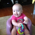 being silly in the bumbo