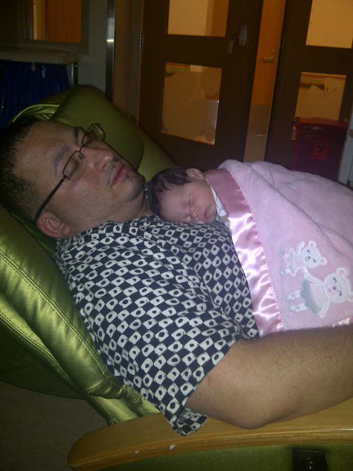 Laila'h and Daddy sleeping