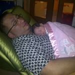 Laila'h and Daddy sleeping