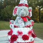 My new Diaper Cake, Seeing I'm from Alabama, it's only natural to make an Alabama Crimson Tide cake