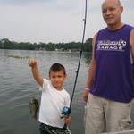 My Prince Caught A fish with daddy!