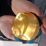 Holding an olympic medal :) Also got to hold a paralympic one! 