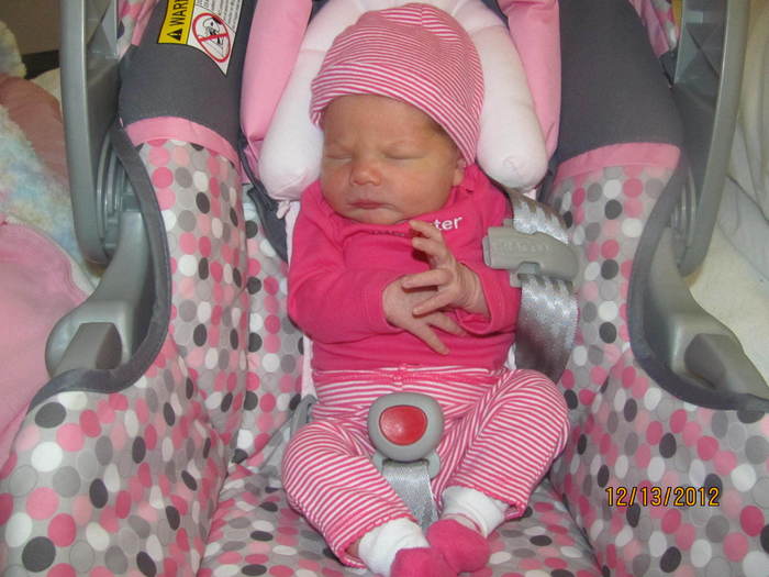 Bringing home our beautiful baby girl! 12-13-12
