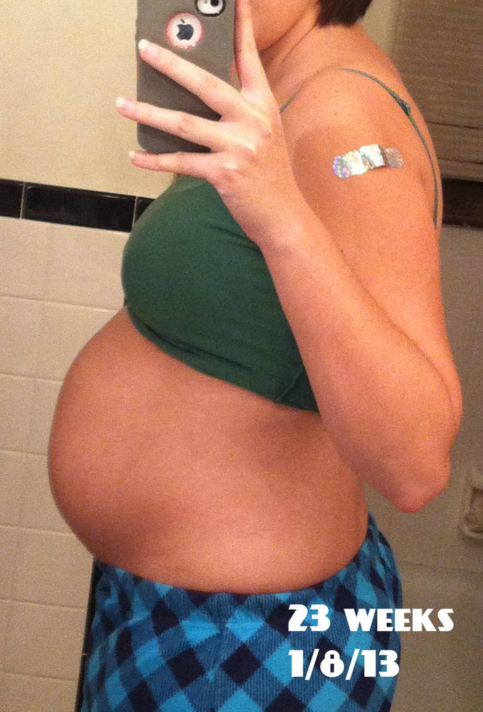 23 weeks! (bare belly)