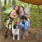 Gretchen hobnobbing with fairies at RenFest