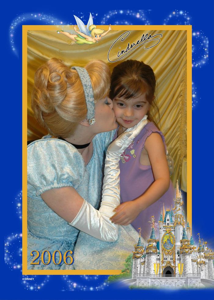 Katie with Cinderalla at Disney