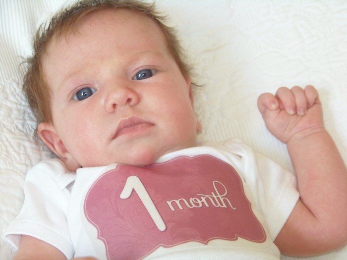 One Month Old Evelyn 