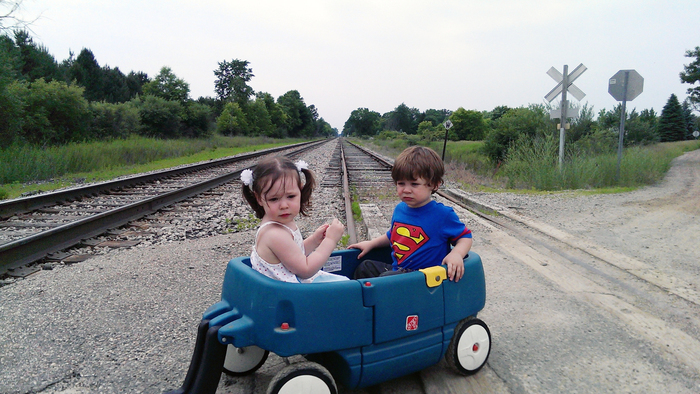 "Choo-choo James" would stay around the tracks all the live-long day. 
