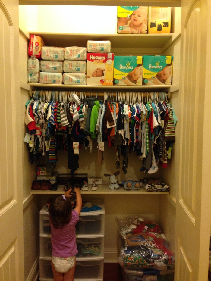 got baby boys closet organized over the past weekend