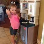 got baby girl a kitchen and she is in LOVE with it :)
