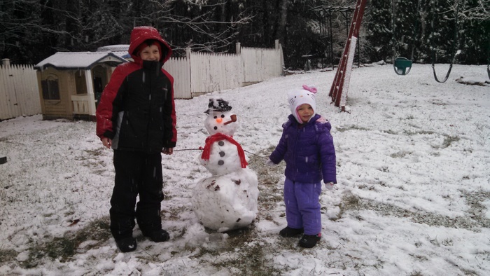 First snowman built together