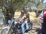 On the Harley - our favourite thing to do when we get the chance.