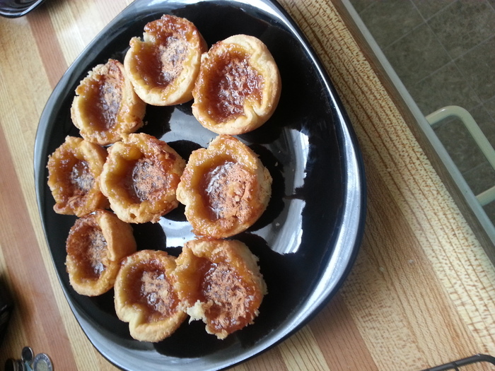 Homemade butter tarts. Not bad for my first attempt!
