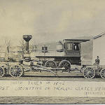 Hauling Engine Where there are no Tracks 1870