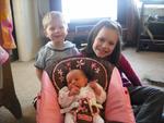 Devin ( 3), Shayla(7) and baby  Mckenna at 6 days old
