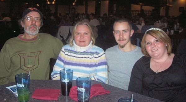 My step dad, Mom, Eddie(DH), and myself.. dont I look SO happy?