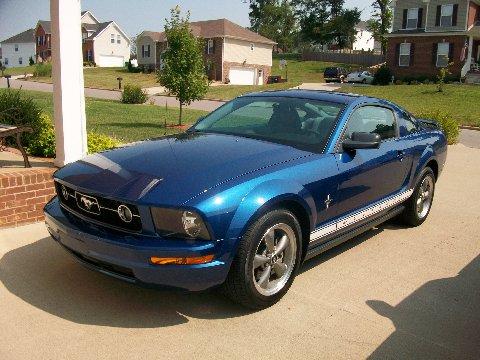 My New Blue Stang( no more clutches to push)