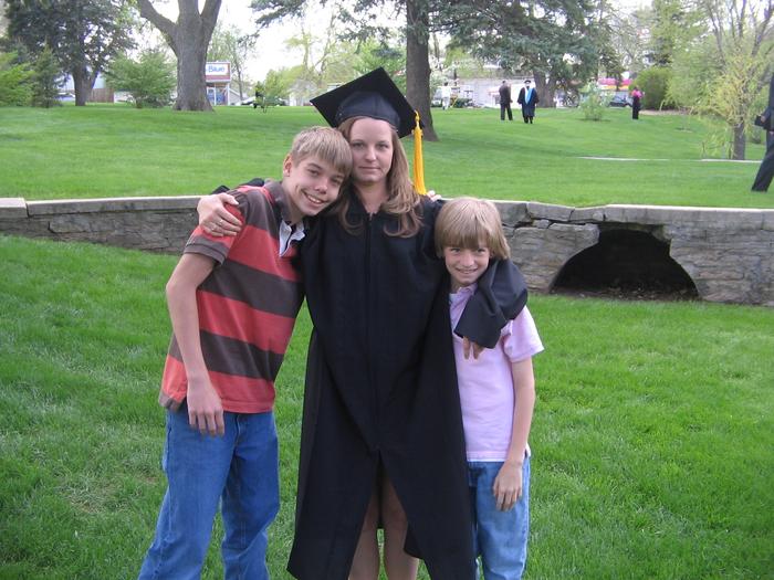 Me and my boys on my Graduation (May 09)