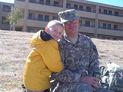 my son and his dad the day he left for Iraq