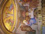 mural inside basilica lourdes