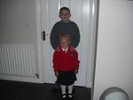 abi and crag my grandchildren on there first day at school .
