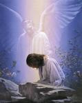 angel comforts jesus