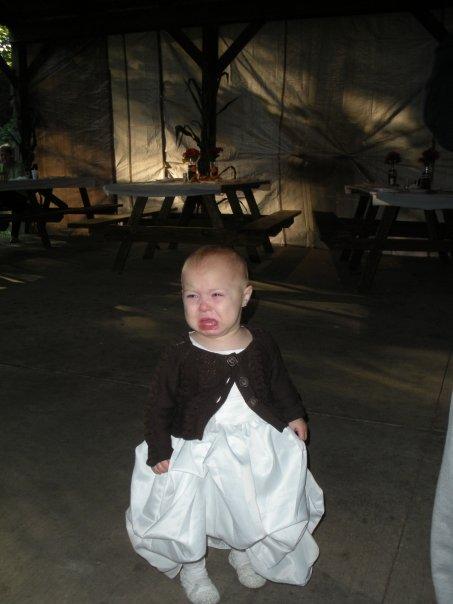 Aubree cried the entire ceremony and reception.. she was teething