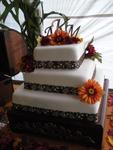 our cake... we changed it at the last minute b/c all of our orange roses died = (
