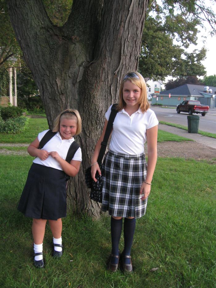 Two of my girls on their first day of school 2009